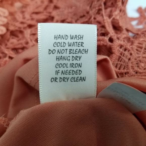 ADIVA NEW Romantic Crochet Lace Blouse Top Lined Orange Women's Size Small - Picture 10 of 12